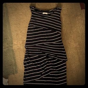 Calvin cline black and white stripes dress.